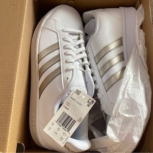 Adidas Grand Court White with Silver